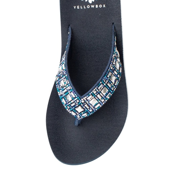 Yellow box Pria Flatform Sandal color blue multi medium width - Picture 4 of 4